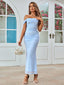 Veyora | Off The Shoulder Corset Maxi Dress