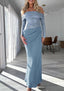 "Reva" Asymmetric Cutout Maxi Dress