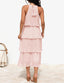 🌞 "Lola" Tiered Halter Dress