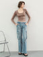 "Gigi" Square-Neck Sculpt Tee