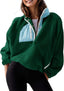 The "Cassie" Colorblock Fleece Pullover