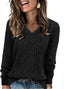 "Ellie" Ribbed Knit V-Neck Sweater – Where Cozy Meets Class
