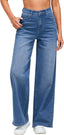 "Camryn" Wide-Leg Denim Trousers