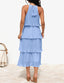 🌞 "Lola" Tiered Halter Dress