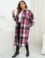 "Willa" Oversized Plaid Longline Shacket