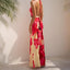 “Solana” Halter Floral Maxi Dress