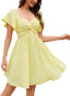 Liora | Knot Front Chiffon Mini Dress