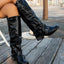 "Raven" Buckled Knee-High Boots