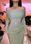 "Reva" Asymmetric Cutout Maxi Dress