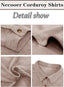 "Hollis" Corduroy Boyfriend Shirt