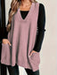 Novaira | Solid V-Neck Sweater Vest