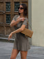 Olivora | Knit Button-Down Mini Dress