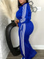 “Nova” Zip-Up Striped Track Set