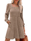 Zovira | Ribbed Knit Long Sleeve Sweater Dress