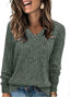 "Ellie" Ribbed Knit V-Neck Sweater – Where Cozy Meets Class