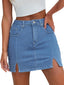 Reese | Split-Hem Denim Skort with Built-In Shorts