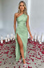 Zerava | One-Shoulder High Split Maxi Dress