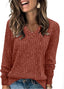"Ellie" Ribbed Knit V-Neck Sweater – Where Cozy Meets Class