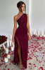 Zerava | One-Shoulder High Split Maxi Dress