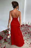 Zerava | One-Shoulder High Split Maxi Dress