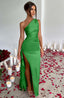 Zerava | One-Shoulder High Split Maxi Dress