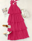 🌞 "Lola" Tiered Halter Dress