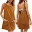 Clyora | Corduroy Overall Mini Dress with Pockets