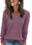 "Ellie" Ribbed Knit V-Neck Sweater – Where Cozy Meets Class