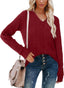 "Ellie" Ribbed Knit V-Neck Sweater – Where Cozy Meets Class