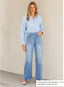 "Camryn" Wide-Leg Denim Trousers
