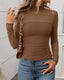 "Juno" Sheer Mesh Mock Neck Top