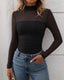 "Juno" Sheer Mesh Mock Neck Top