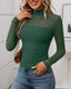 "Juno" Sheer Mesh Mock Neck Top