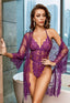 "Amour" Lace Robe Lingerie Set