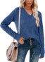 "Ellie" Ribbed Knit V-Neck Sweater – Where Cozy Meets Class