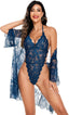 "Amour" Lace Robe Lingerie Set