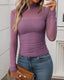 "Juno" Sheer Mesh Mock Neck Top