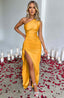 Zerava | One-Shoulder High Split Maxi Dress