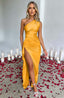 Zerava | One-Shoulder High Split Maxi Dress