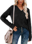 "Ellie" Ribbed Knit V-Neck Sweater – Where Cozy Meets Class