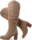 "Blaire" Wide-Calf Slouch Boots