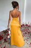 Zerava | One-Shoulder High Split Maxi Dress