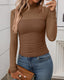 "Juno" Sheer Mesh Mock Neck Top