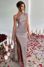 Zerava | One-Shoulder High Split Maxi Dress