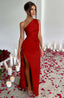 Zerava | One-Shoulder High Split Maxi Dress
