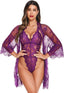 "Amour" Lace Robe Lingerie Set