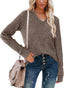 "Ellie" Ribbed Knit V-Neck Sweater – Where Cozy Meets Class