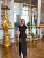 "Velise" Ruched High-Slit Maxi Dress