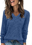 "Ellie" Ribbed Knit V-Neck Sweater – Where Cozy Meets Class