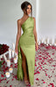 Zerava | One-Shoulder High Split Maxi Dress